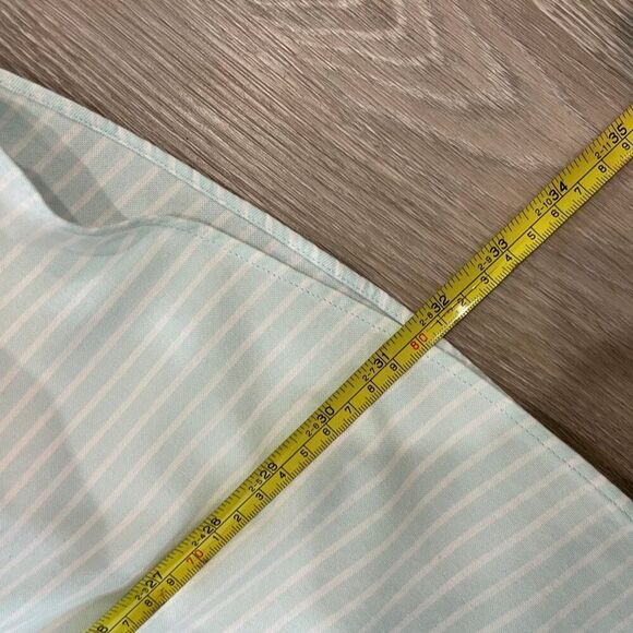 Angelico Litrico Cotton Slim Fit White Blue Striped shirt XXL or 45-46 - Picture 6 of 7